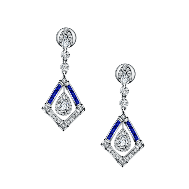 Azure Pear Earrings