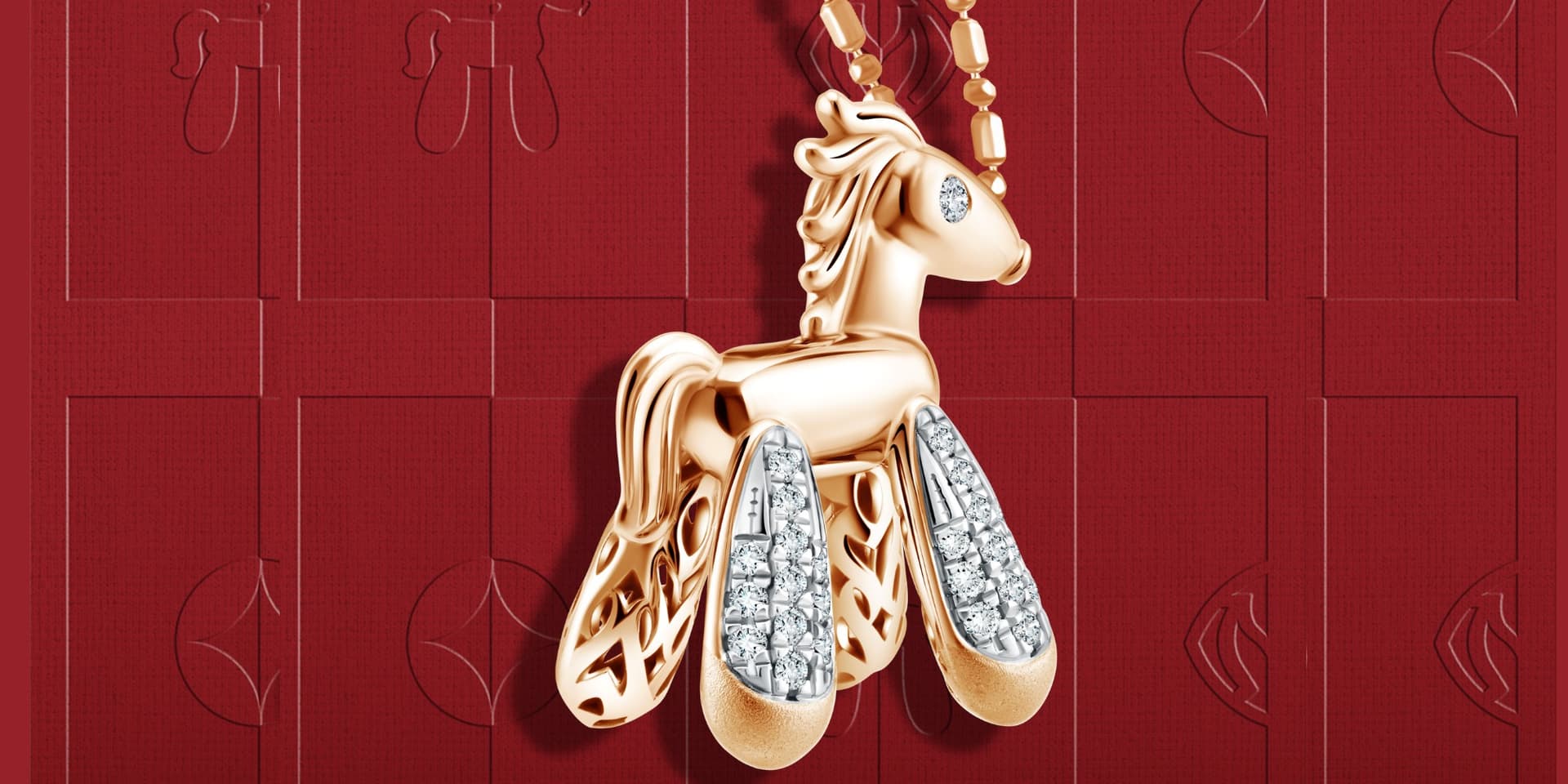 Horse Pendant Necklace Terbaru MONDIAL Simbol Keberuntungan di Chinese New Year Tahun Ini