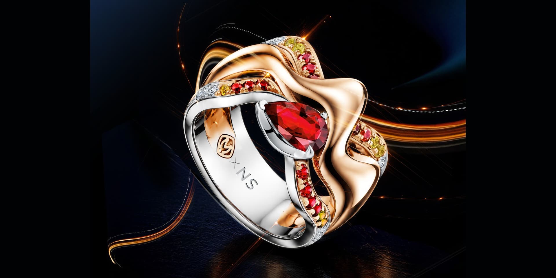 Model Cincin Berlian Wanita Terbaru Paduan Precious Stone yang Terinspirasi dari Api