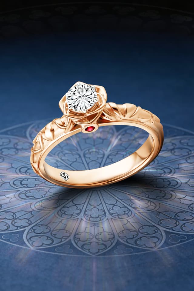 Brilliant Rose Rosnette Ring