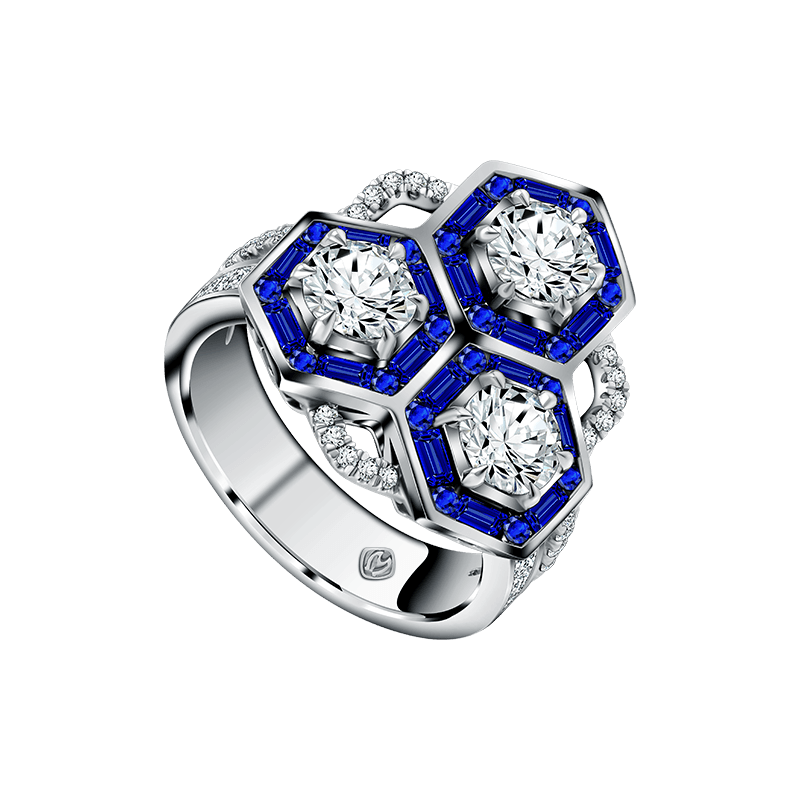 Azure Firemark Ring